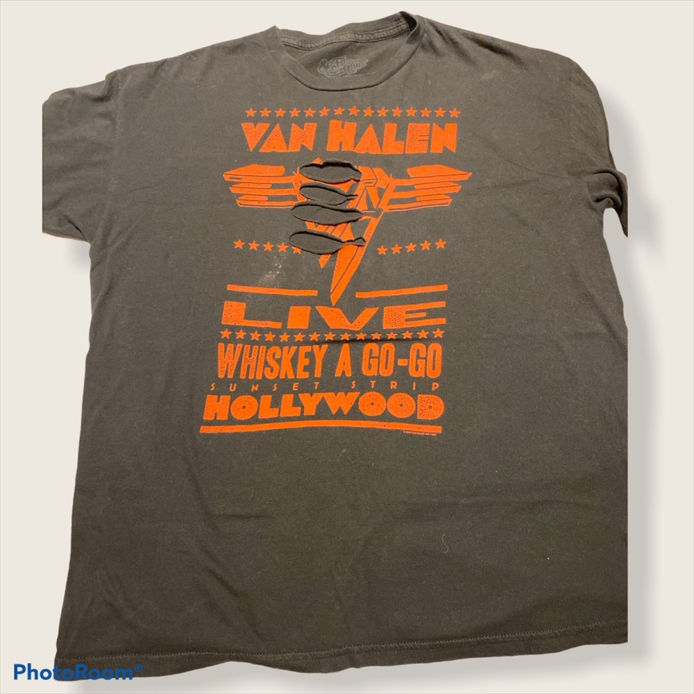 Black/Red Distressed Van Halen T-Shirt